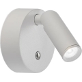 Ideal Lux - BEAN LED/3W/5V 2200 mAh CRI 95 dimbare oplaadbare wandspot met aanraakbediening, wit